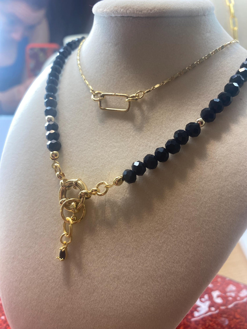 Midnight Onyx Beaded Choker