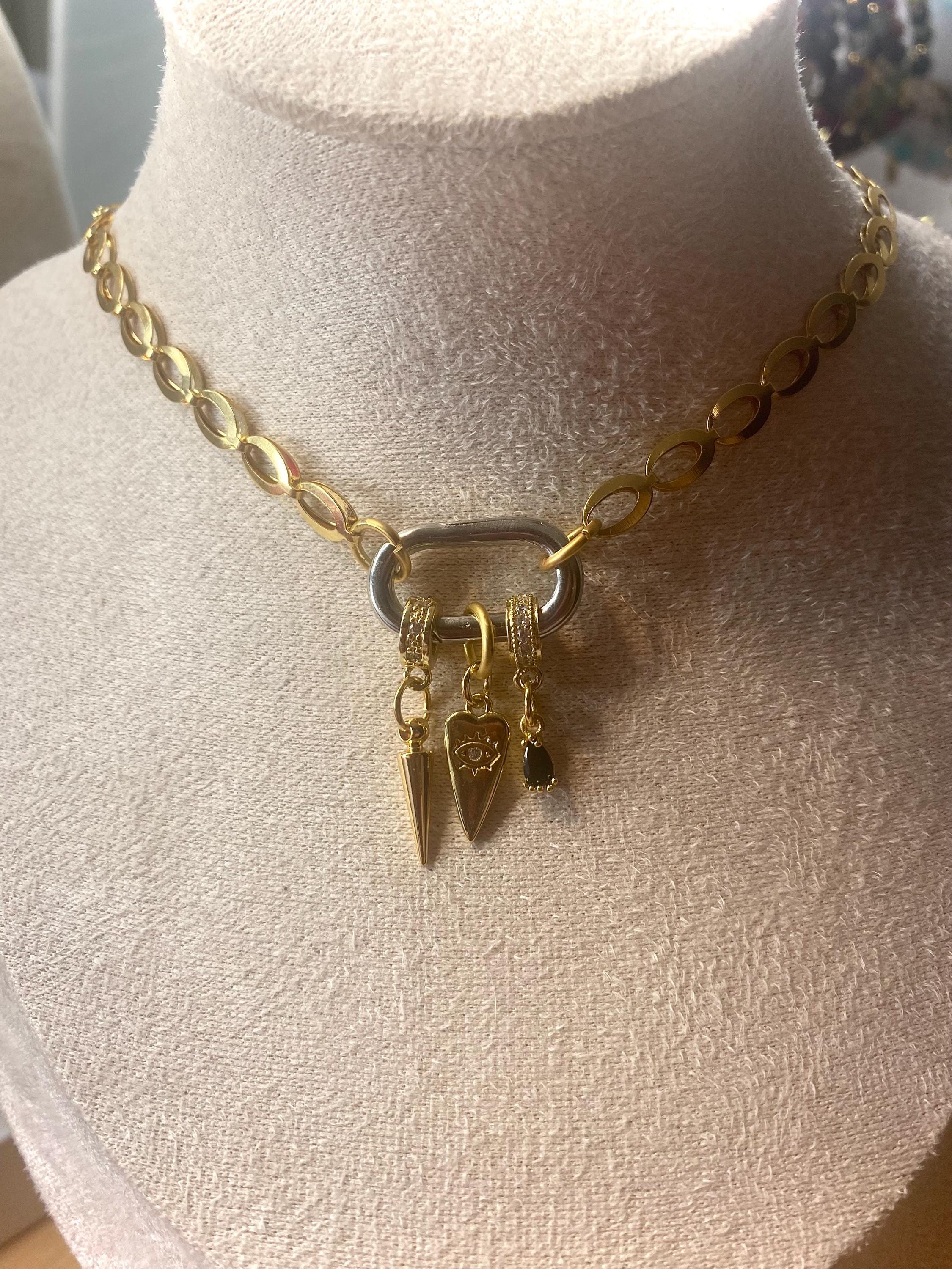 Cleopatra Mixed Metal Charm Necklace