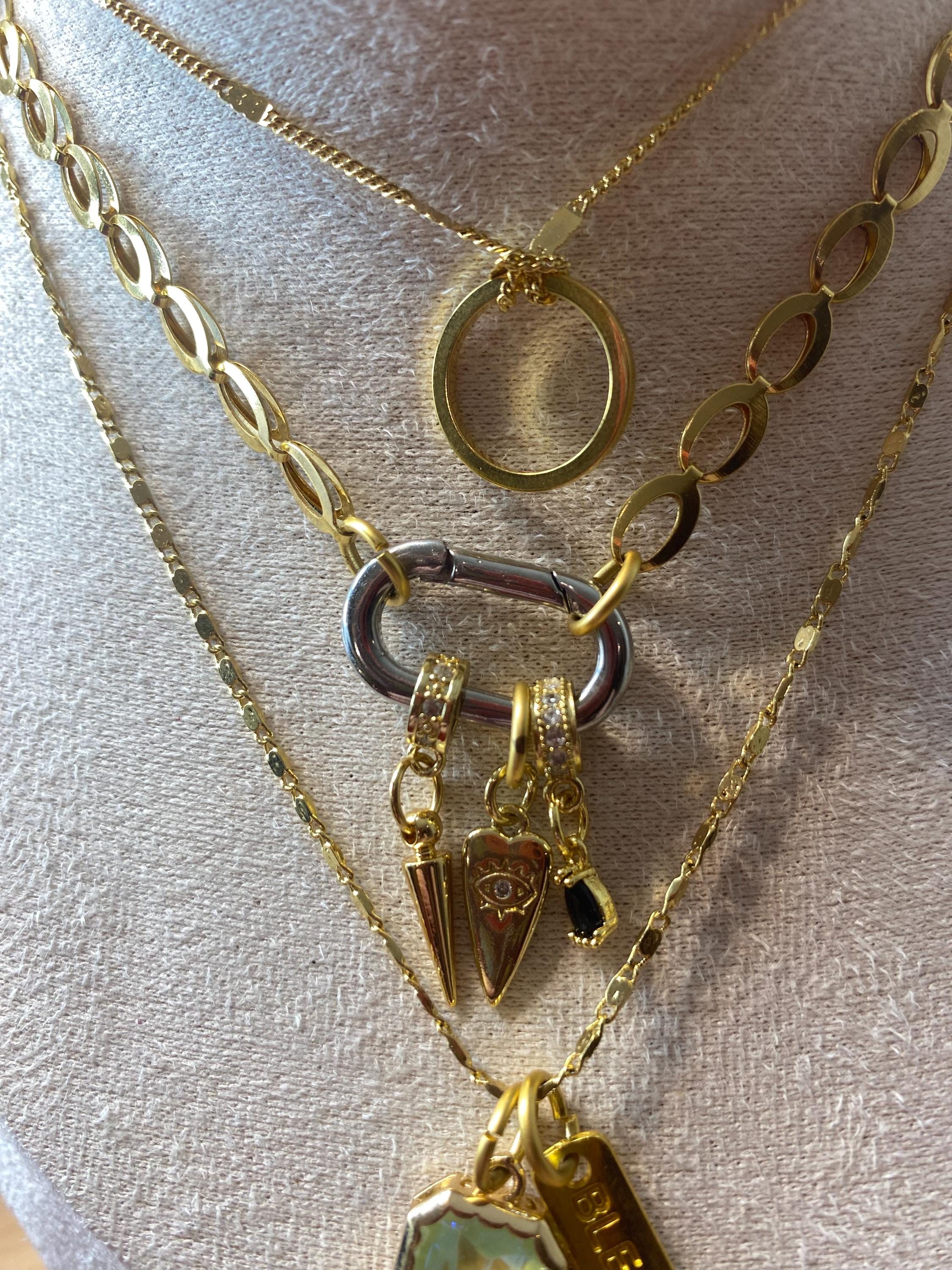 Cleopatra Mixed Metal Charm Necklace