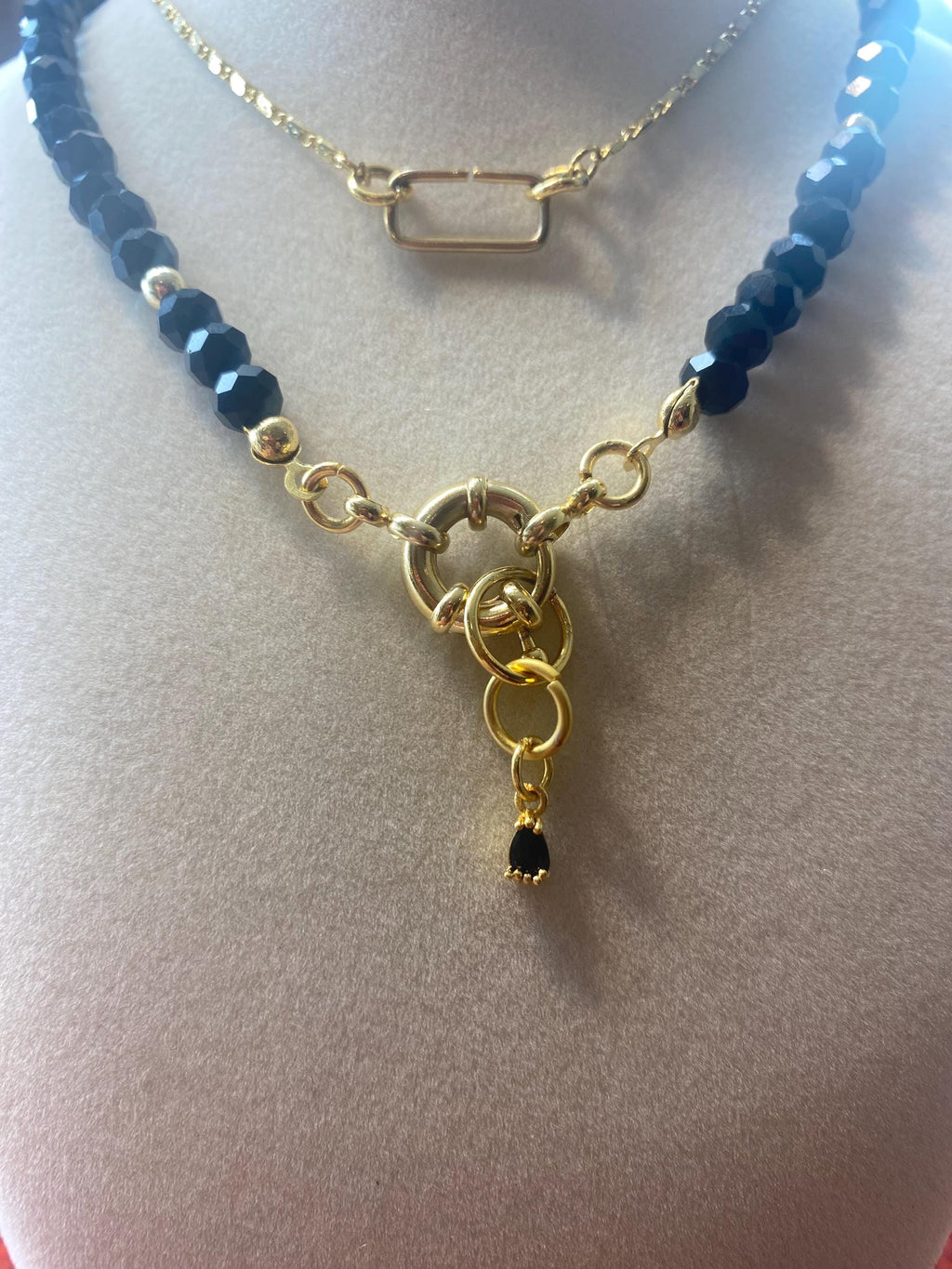 Midnight Onyx Beaded Choker