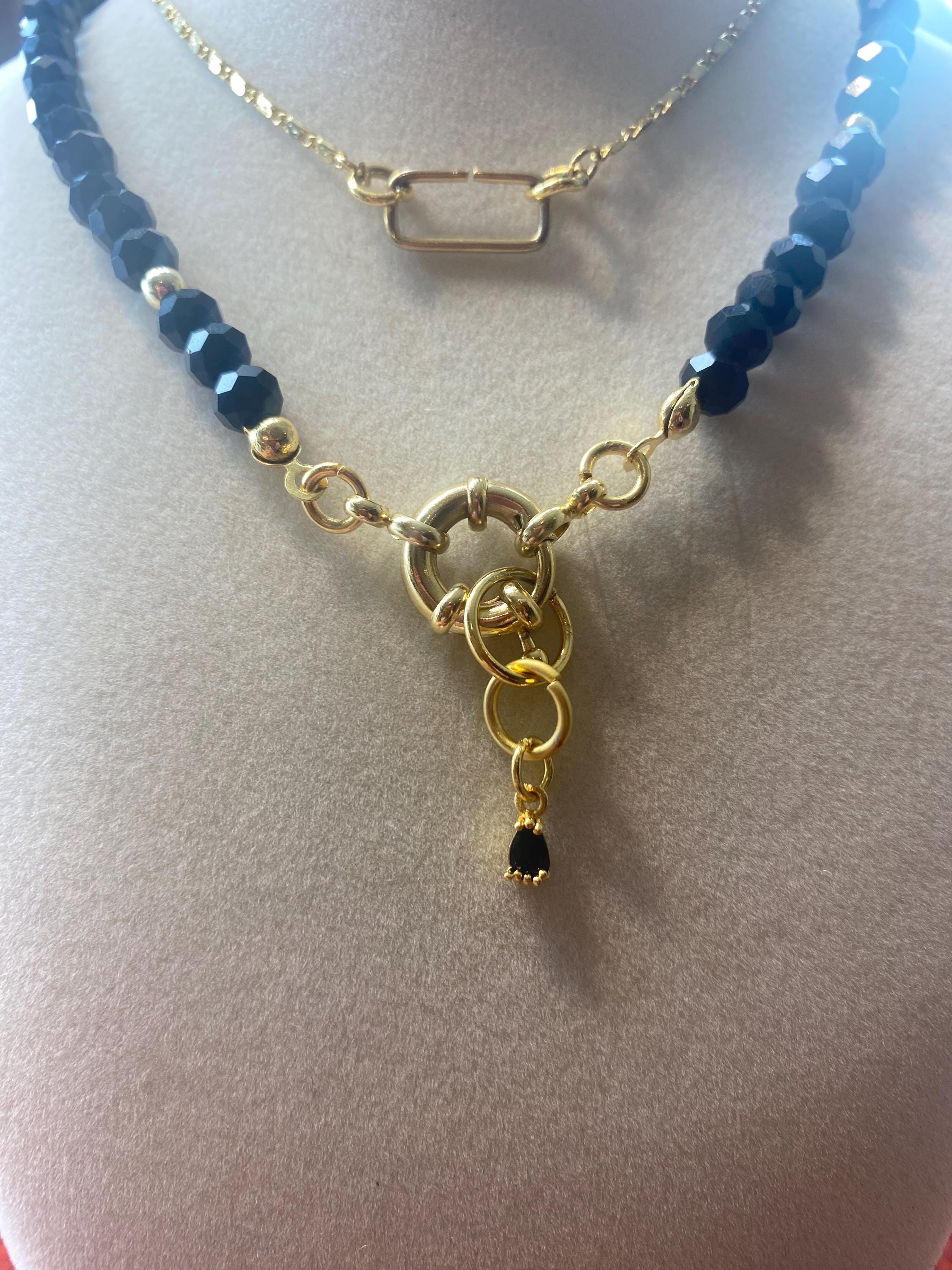 Midnight Onyx Beaded Choker