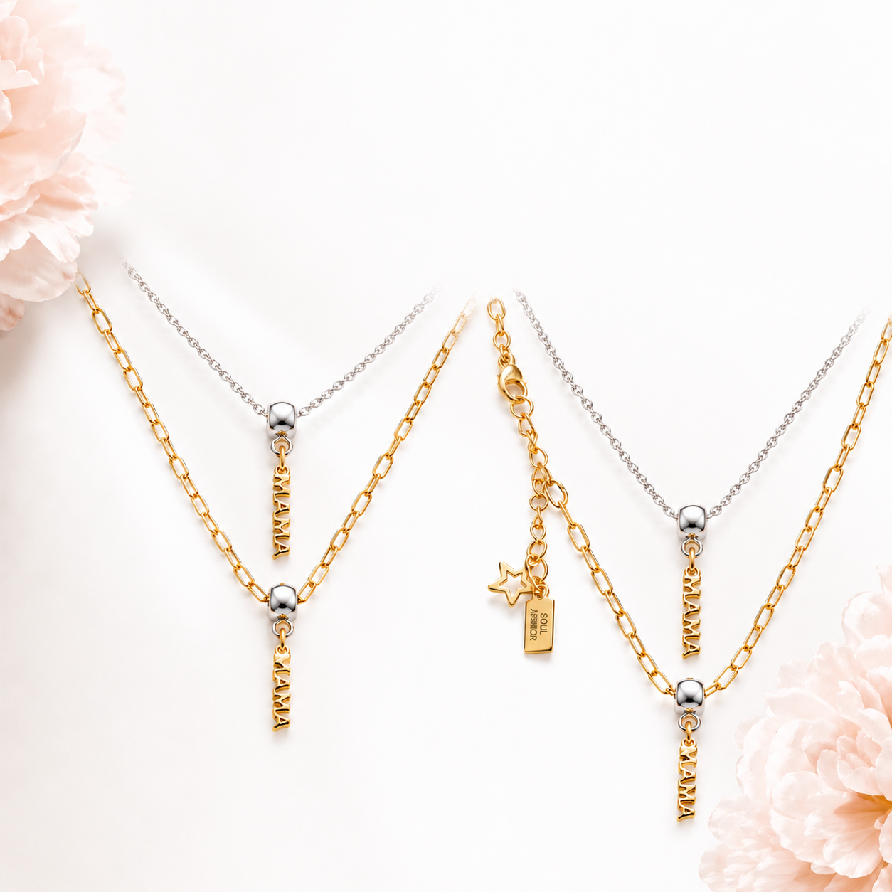 Mama Mixed Metals Necklace