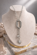 Celestial Devotion Silver Carabiner Necklace