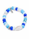 Fresh Waters — Baroque Pearl & Sea Blue Jade Bracelet