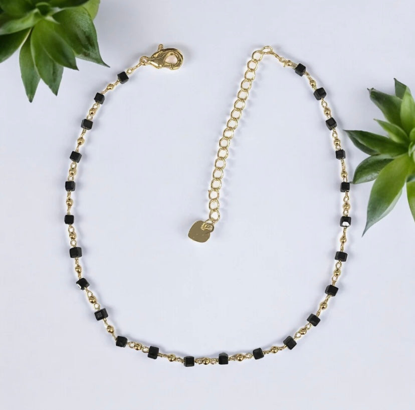 Midnight Onyx Anklet