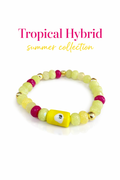 Tropical Hybrid Evil Eye Bracelet-Yellow and Lime Green