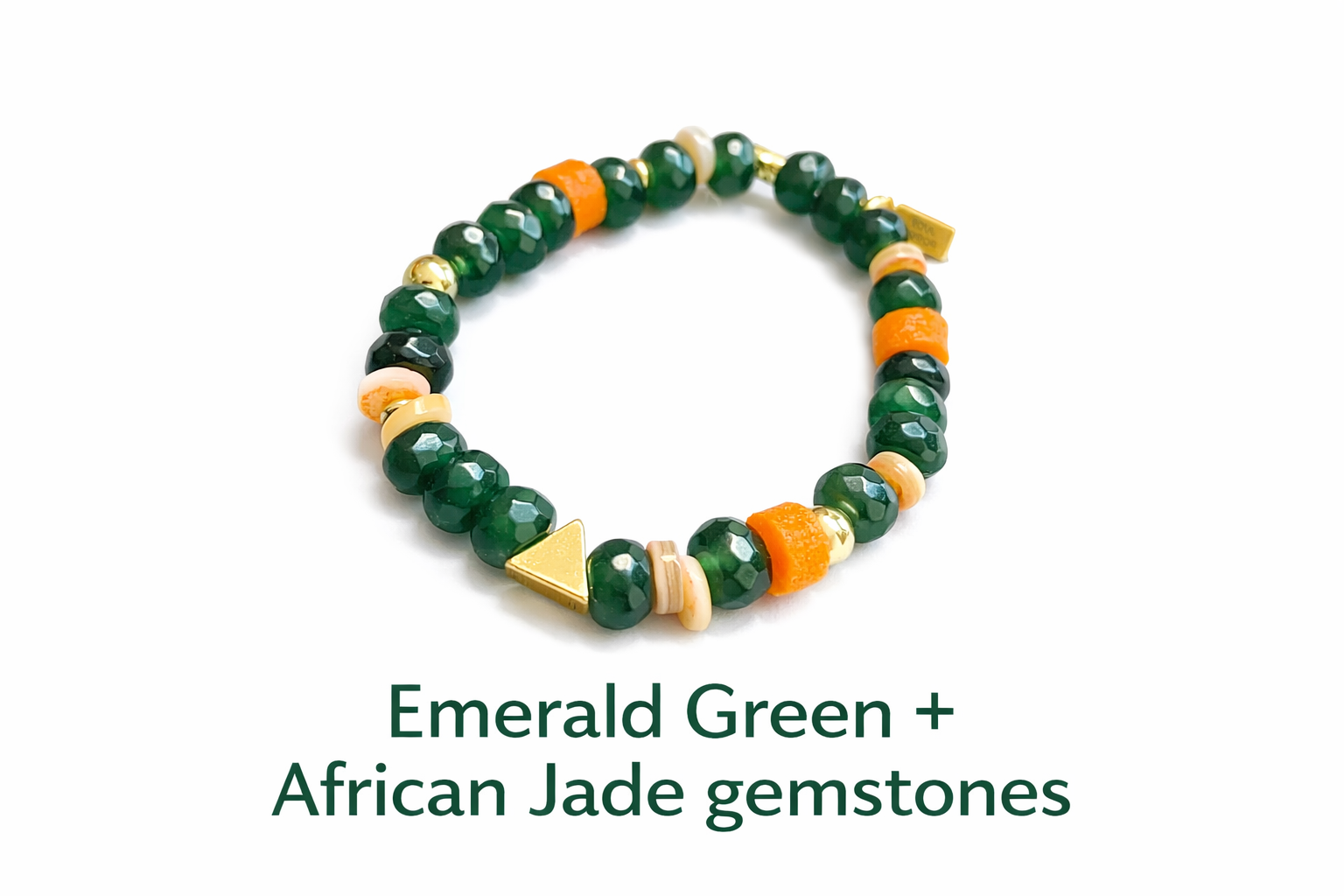 Emerald Green with African Jade Bracelet