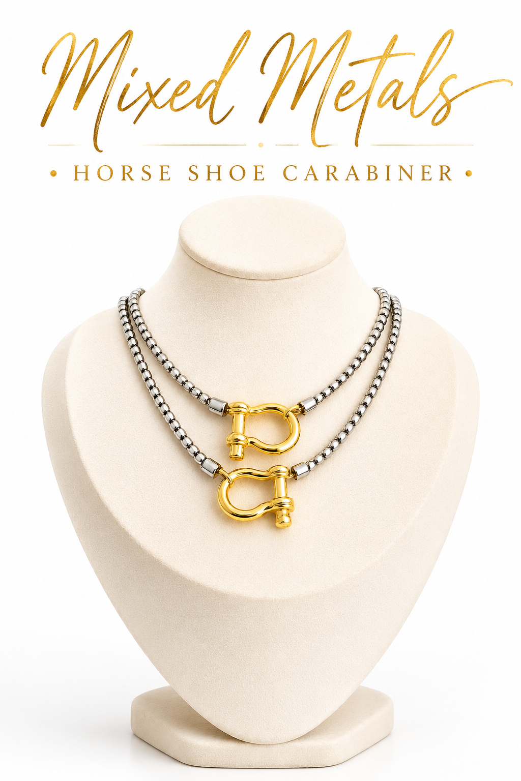 Mixed Metals Horse shoe Carabiner