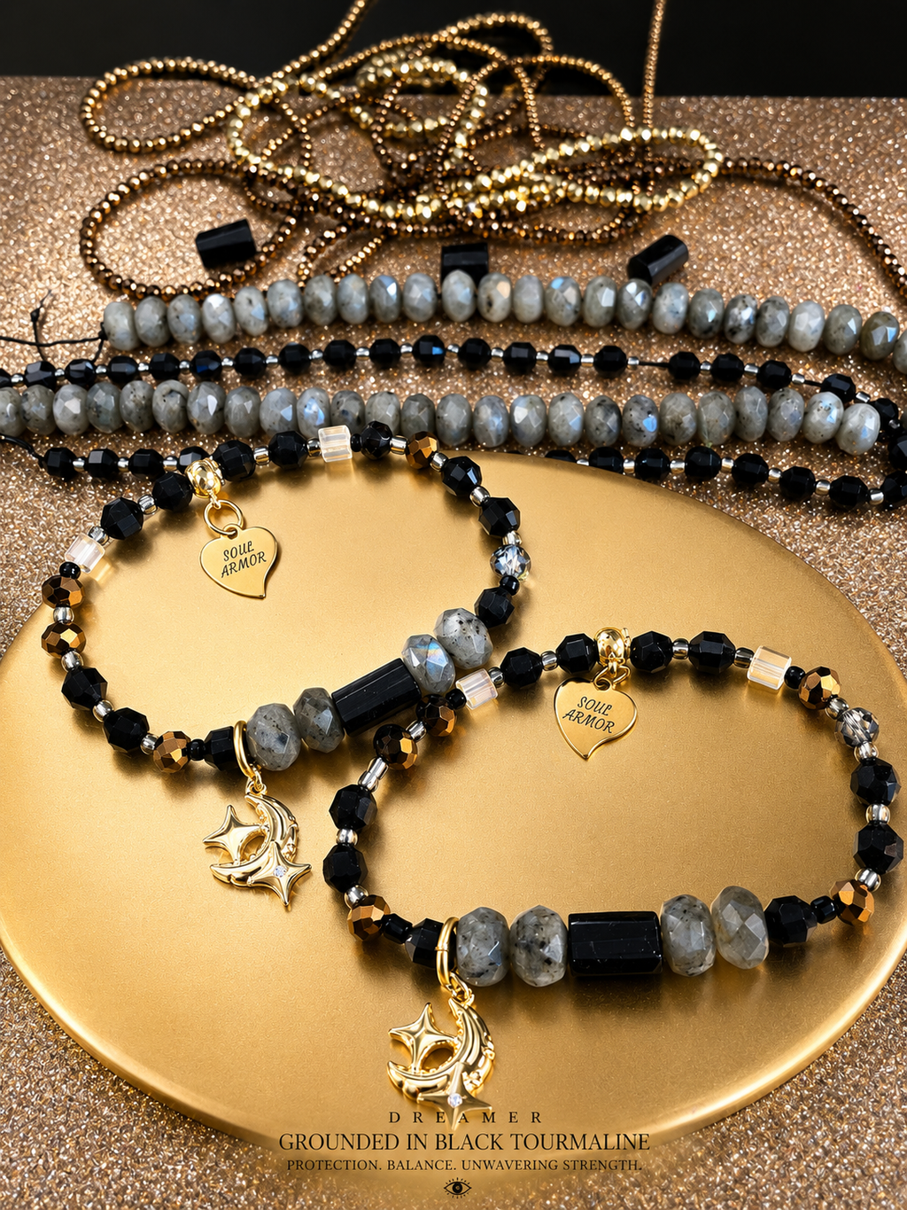 Dreamer -Black Tourmaline & Labrodorite Edition