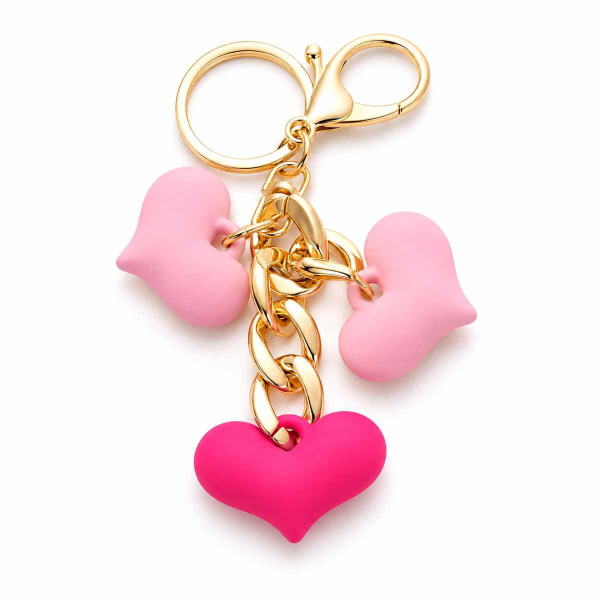 Pink ombré heart chain Charm add on