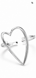 Heart Geometric Ring — Stainless Steel Statement Collection