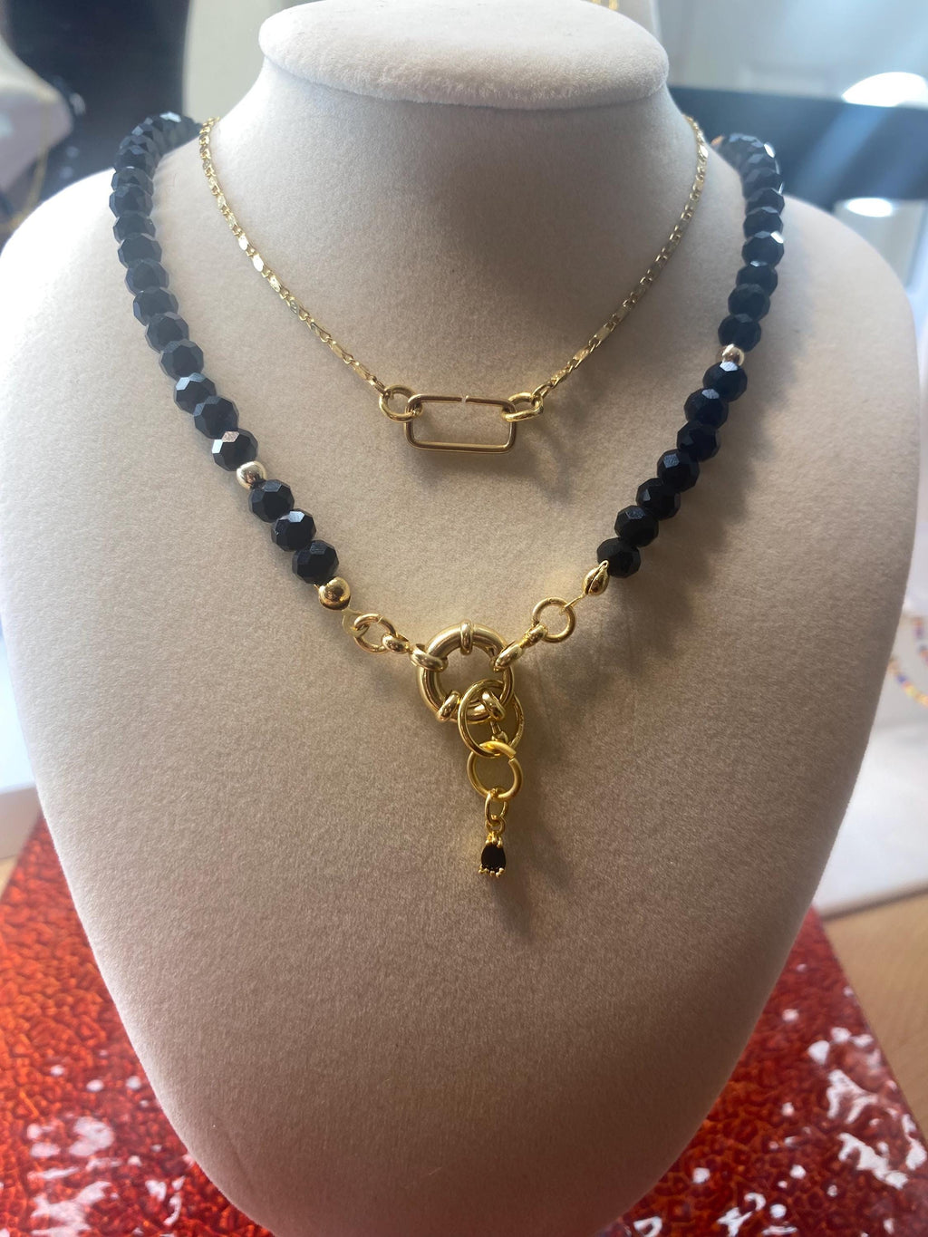 Midnight Onyx Beaded Choker